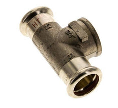 T-Pressfitting - 22mm Innengewinde & Rp 3/4'' Innengewinde - Kupferlegierung