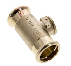 Tee Press Fitting - 28mm Female & Rp 1/2'' Female - Copper alloy