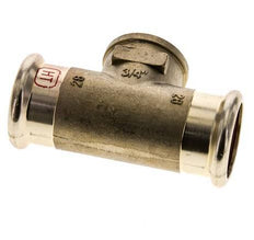 T-Pressfitting - 28mm Innengewinde & Rp 3/4'' Innengewinde - Kupferlegierung