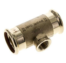 T-Pressfitting - 35mm Innengewinde & Rp 1/2'' Innengewinde - Kupferlegierung