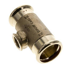 T-Pressfitting - 35mm Innengewinde & Rp 1/2'' Innengewinde - Kupferlegierung