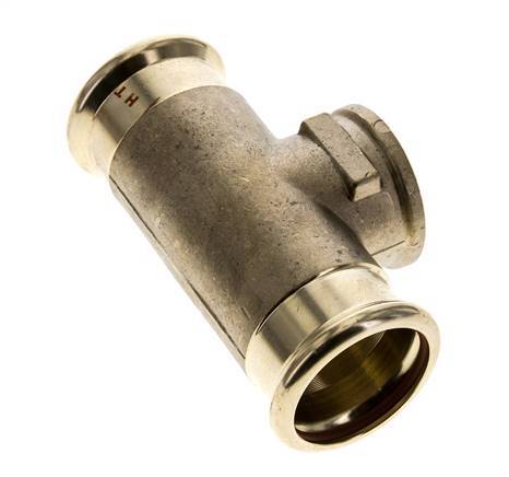 T-Pressfitting - 35mm Innengewinde & Rp 1'' Innengewinde - Kupferlegierung