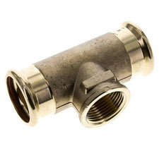T-Pressfitting - 35mm Innengewinde & Rp 1'' Innengewinde - Kupferlegierung