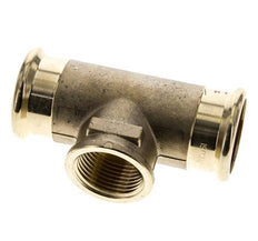 T-Pressfitting - 35mm Innengewinde & Rp 1'' Innengewinde - Kupferlegierung