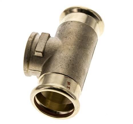 T-Pressfitting - 35mm Innengewinde & Rp 1'' Innengewinde - Kupferlegierung