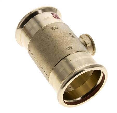 T-Pressfitting - 54mm Innengewinde & Rp 1/2'' Innengewinde - Kupferlegierung
