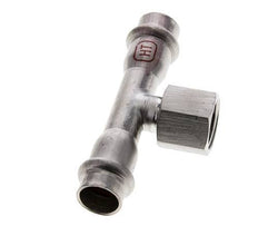 T-Pressfitting - 15mm Innengewinde & Rp 1/2'' Innengewinde - Edelstahl