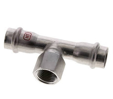 T-Pressfitting - 18mm Innengewinde & Rp 1/2'' Innengewinde - Edelstahl