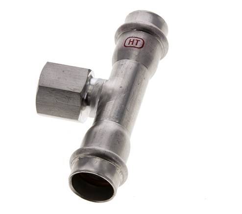 T-Pressfitting - 18mm Innengewinde & Rp 1/2'' Innengewinde - Edelstahl