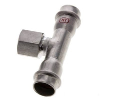 T-Pressfitting - 18mm Innengewinde & Rp 1/2'' Innengewinde - Edelstahl