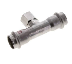 T-Pressfitting - 22mm Innengewinde & Rp 1/2'' Innengewinde - Edelstahl