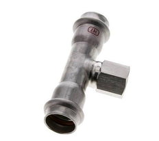 T-Pressfitting - 22mm Innengewinde & Rp 1/2'' Innengewinde - Edelstahl