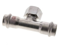 T-Pressfitting - 22mm Innengewinde & Rp 3/4'' Innengewinde - Edelstahl