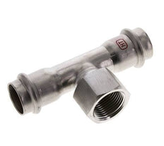 T-Pressfitting - 22mm Innengewinde & Rp 3/4'' Innengewinde - Edelstahl