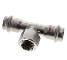 T-Pressfitting - 22mm Innengewinde & Rp 3/4'' Innengewinde - Edelstahl