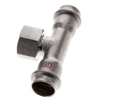 T-Pressfitting - 22mm Innengewinde & Rp 3/4'' Innengewinde - Edelstahl