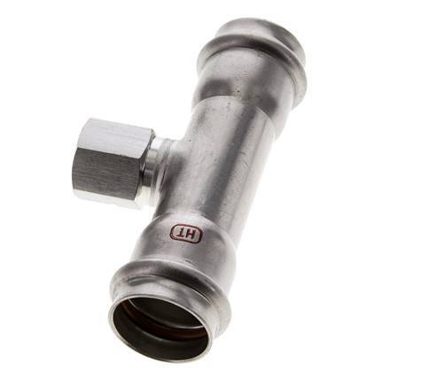 T-Pressfitting - 28mm Innengewinde & Rp 1/2'' Innengewinde - Edelstahl