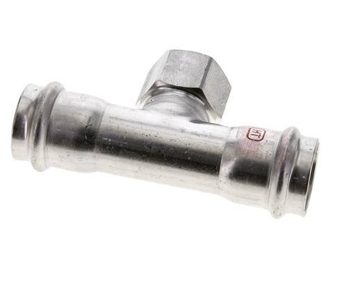 T-Pressfitting - 28mm Innengewinde & Rp 3/4'' Innengewinde - Edelstahl