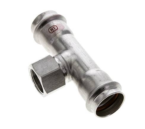 T-Pressfitting - 28mm Innengewinde & Rp 3/4'' Innengewinde - Edelstahl