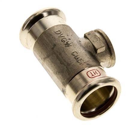 T-Pressfitting - 35mm Innengewinde & Rp 1/2'' Innengewinde - Edelstahl
