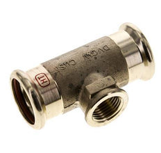 T-Pressfitting - 35mm Innengewinde & Rp 1/2'' Innengewinde - Edelstahl
