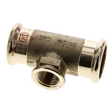 T-Pressfitting - 35mm Innengewinde & Rp 1/2'' Innengewinde - Edelstahl