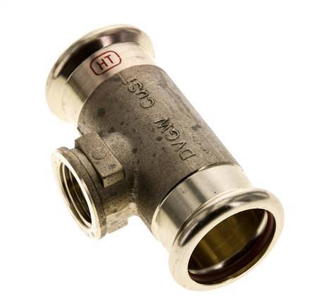 T-Pressfitting - 35mm Innengewinde & Rp 1/2'' Innengewinde - Edelstahl