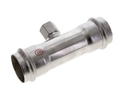 Tee Press Fitting - 42mm Female & Rp 1/2'' Female - Stainless Steel