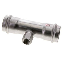 T-Pressfitting - 42mm Innengewinde & Rp 1/2'' Innengewinde - Edelstahl