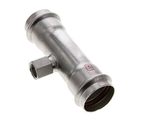 T-Pressfitting - 42mm Innengewinde & Rp 1/2'' Innengewinde - Edelstahl