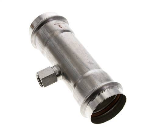 T-Pressfitting - 54mm Innengewinde & Rp 1/2'' Innengewinde - Edelstahl