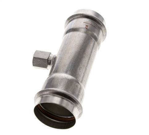 T-Pressfitting - 54mm Innengewinde & Rp 1/2'' Innengewinde - Edelstahl