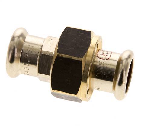 Pressverschraubung - 15mm Innengewinde - Kupferlegierung Flachdichtung