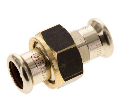 Pressverschraubung - 15mm Innengewinde - Kupferlegierung Flachdichtung