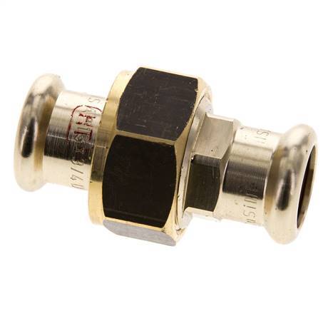 Pressverschraubung - 15mm Innengewinde - Kupferlegierung Flachdichtung