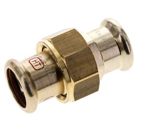 Pressverschraubung - 22mm Innengewinde - Kupferlegierung Flachdichtung