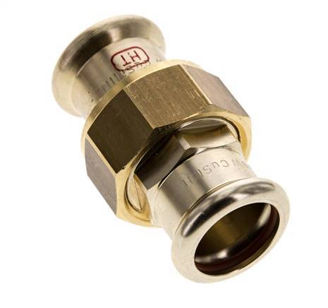 Pressverschraubung - 22mm Innengewinde - Kupferlegierung Flachdichtung