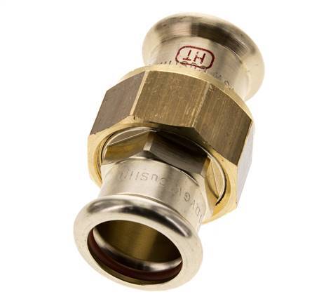 Pressverschraubung - 22mm Innengewinde - Kupferlegierung Flachdichtung