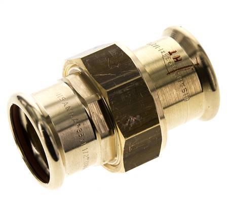 Pressverschraubung - 35mm Innengewinde - Kupferlegierung Flachdichtung