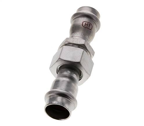 Pressverschraubung - 18 mm Innengewinde - Flachdichtung aus Edelstahl