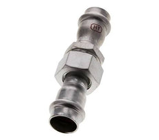 Pressverschraubung - 18 mm Innengewinde - Flachdichtung aus Edelstahl