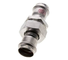 Pressverschraubung - 28 mm Innengewinde - Flachdichtung aus Edelstahl