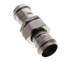 Pressverschraubung - 35 mm Innengewinde - Flachdichtung aus Edelstahl