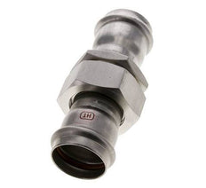 Pressverschraubung - 35 mm Innengewinde - Flachdichtung aus Edelstahl