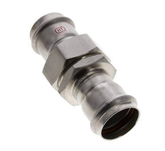 Pressverschraubung - 35 mm Innengewinde - Flachdichtung aus Edelstahl