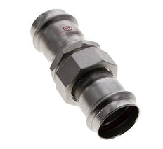 Pressverschraubung - 42 mm Innengewinde - Flachdichtung aus Edelstahl
