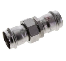 Pressverschraubung - 42 mm Innengewinde - Flachdichtung aus Edelstahl
