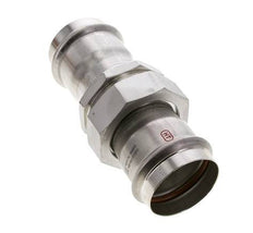 Pressverschraubung - 54 mm Innengewinde - Flachdichtung aus Edelstahl