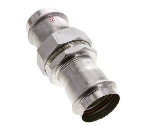 Pressverschraubung - 54 mm Innengewinde - Flachdichtung aus Edelstahl