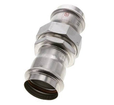 Pressverschraubung - 54 mm Innengewinde - Flachdichtung aus Edelstahl